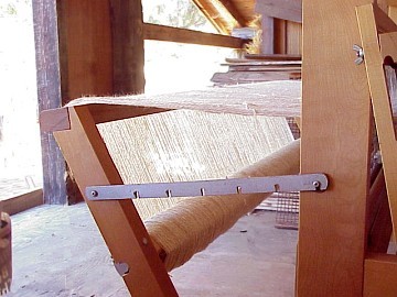 Image of the warp on the loom