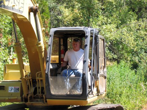 excavator operator Matthew Crume