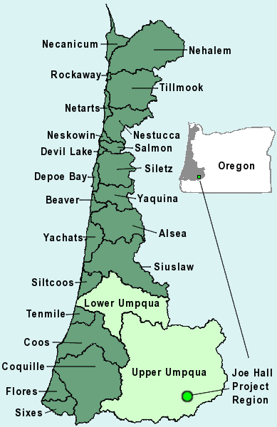 the main geological zones surrounding the watershed