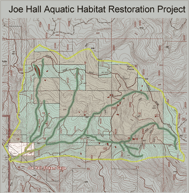 A topo of Joe Hall Watershed